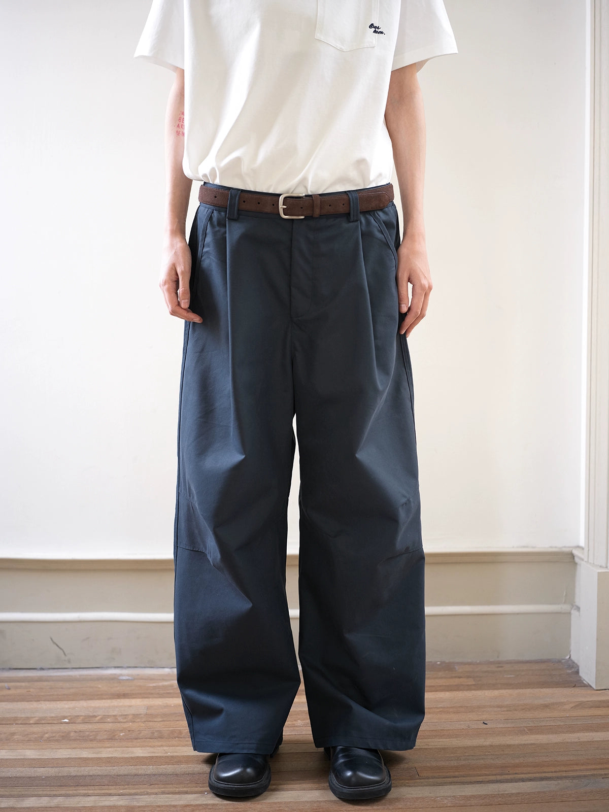 CARPEM Pleated Straight Tooling Slacks