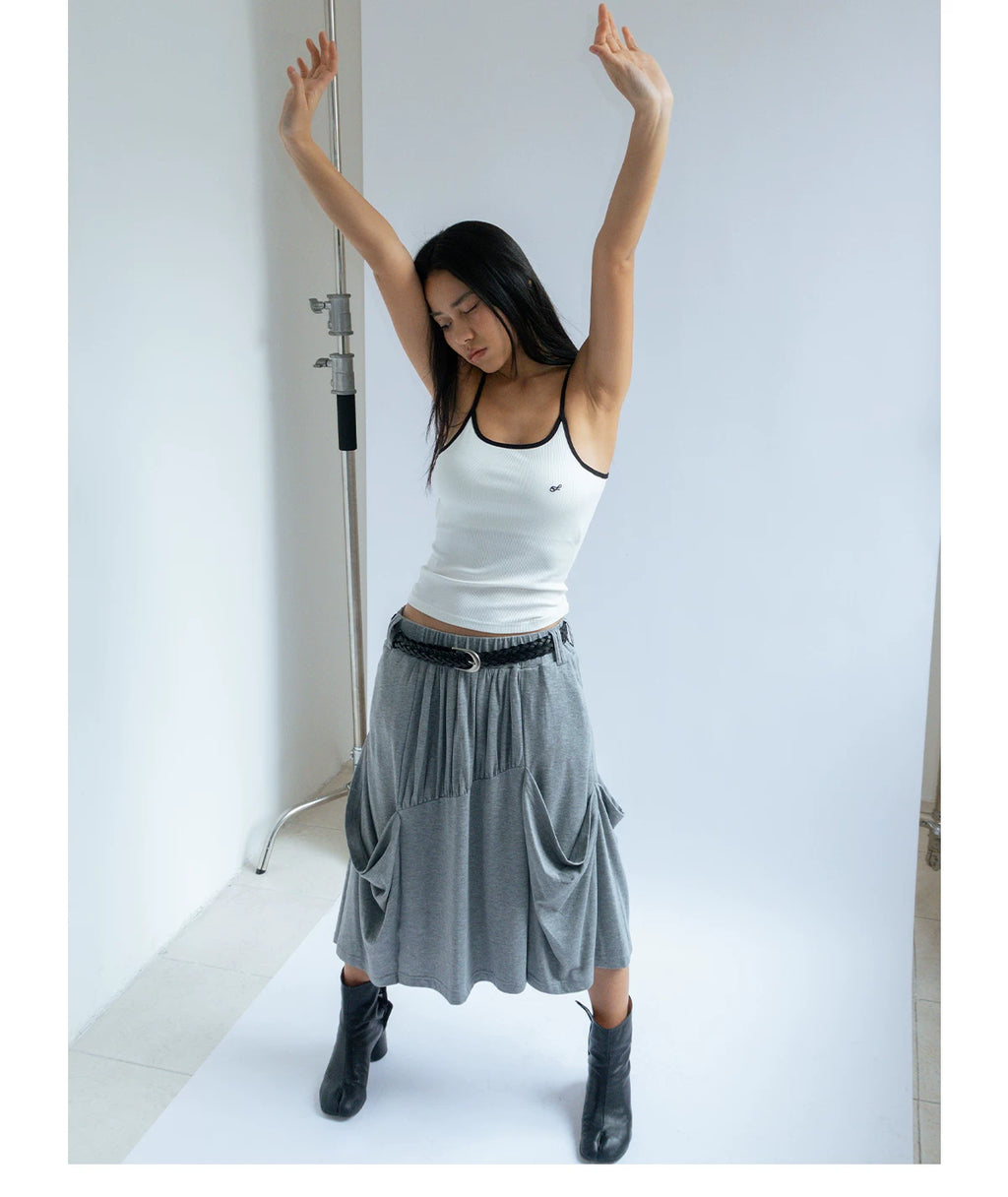 FUNKYFUN Niche Three-dimensional Pleated Skirt