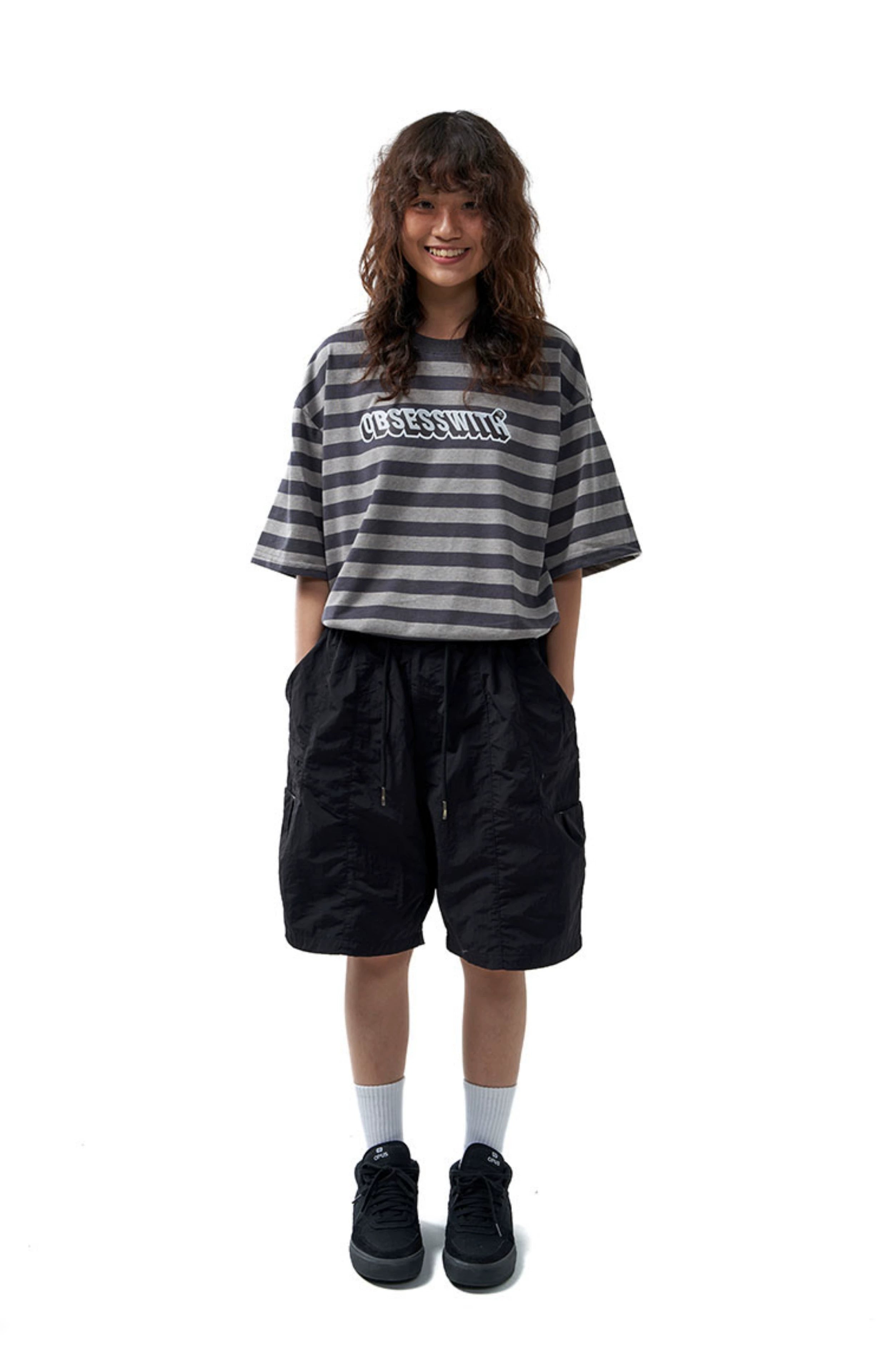 OBSESSWITH Striped Short Sleeve Tee