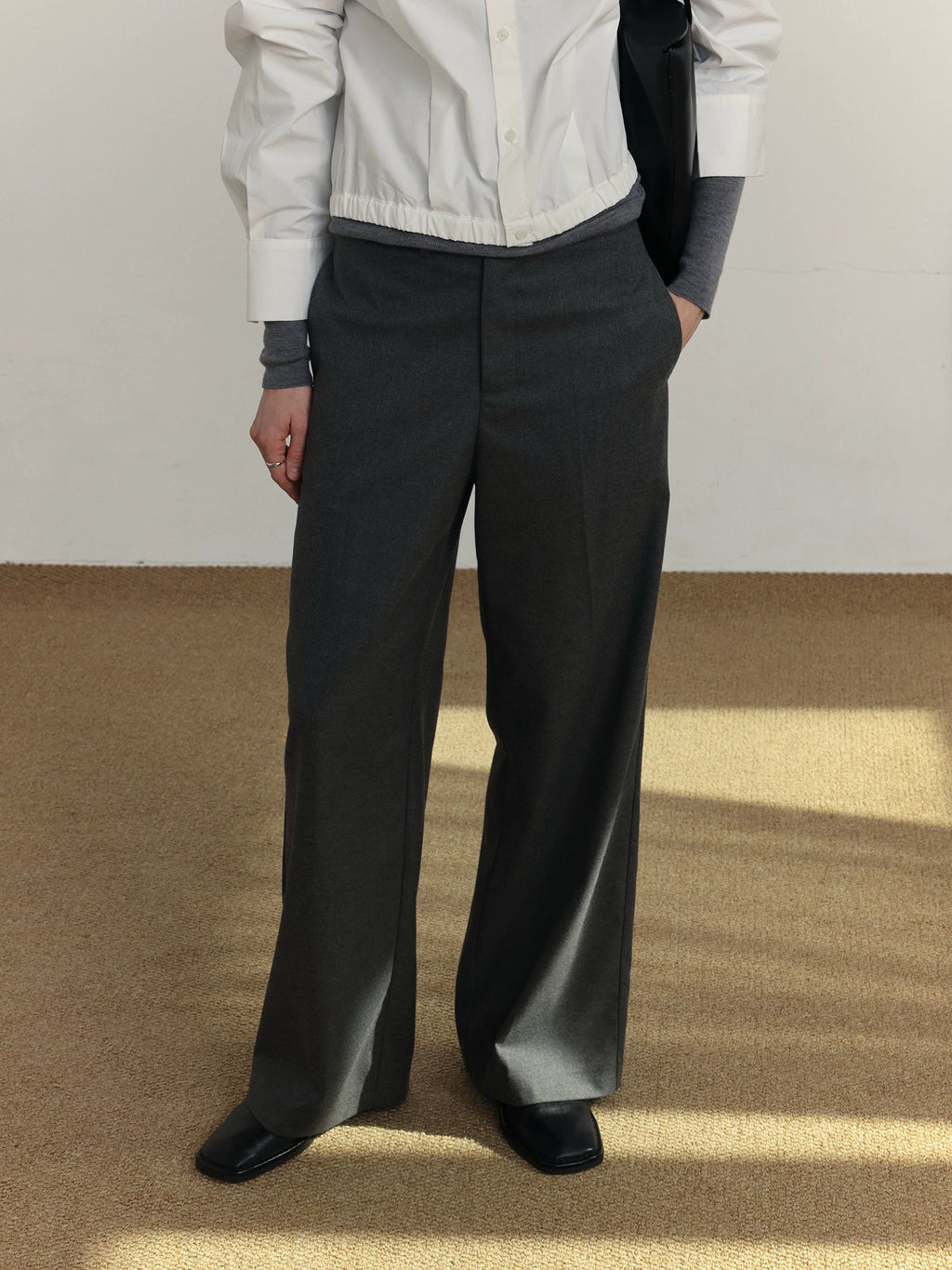 COLN Straight Versatile Casual Suit Pants