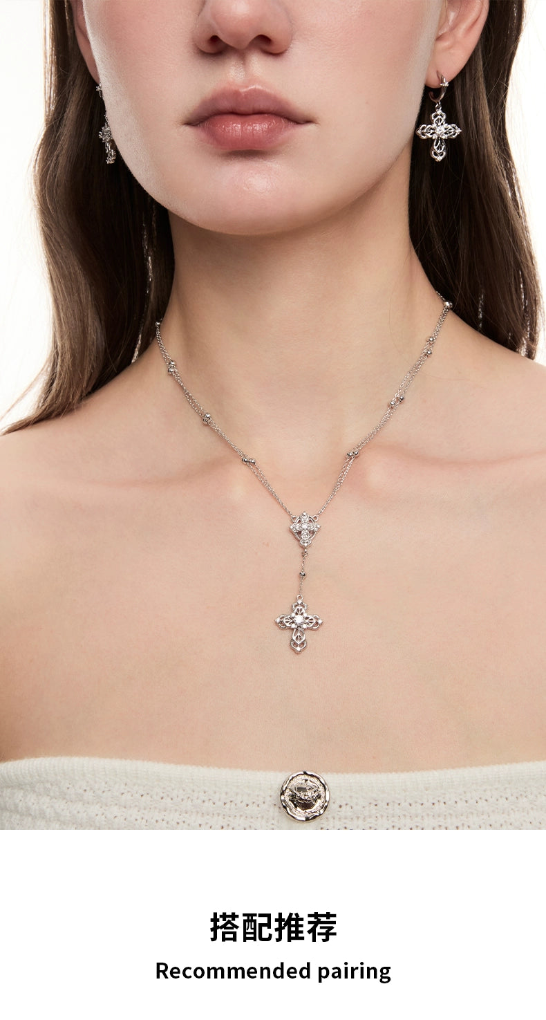 BULUBULU Pendant Cross Double Necklace