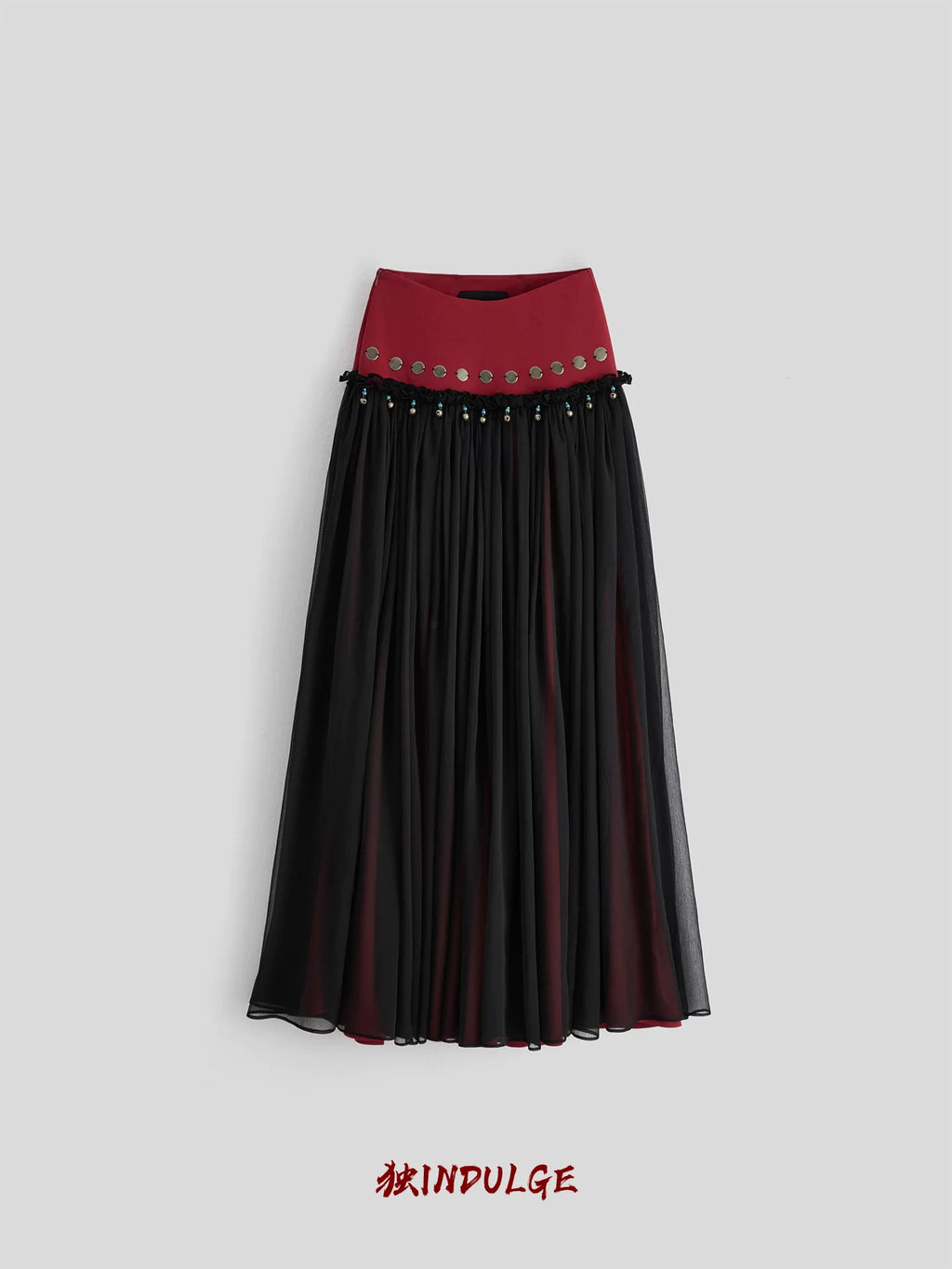 INDULGE Mesh Stitching Skirt