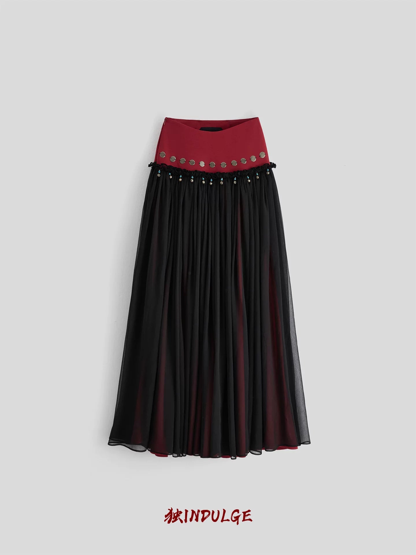 INDULGE Mesh Stitching Skirt