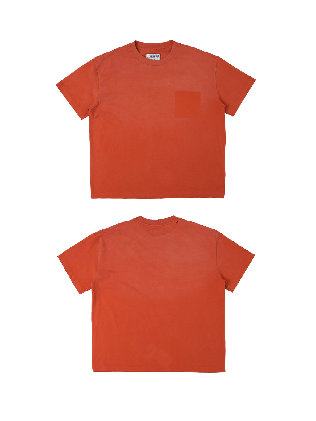 LIBERAFIT Simple Old Round Neck Casual Tee