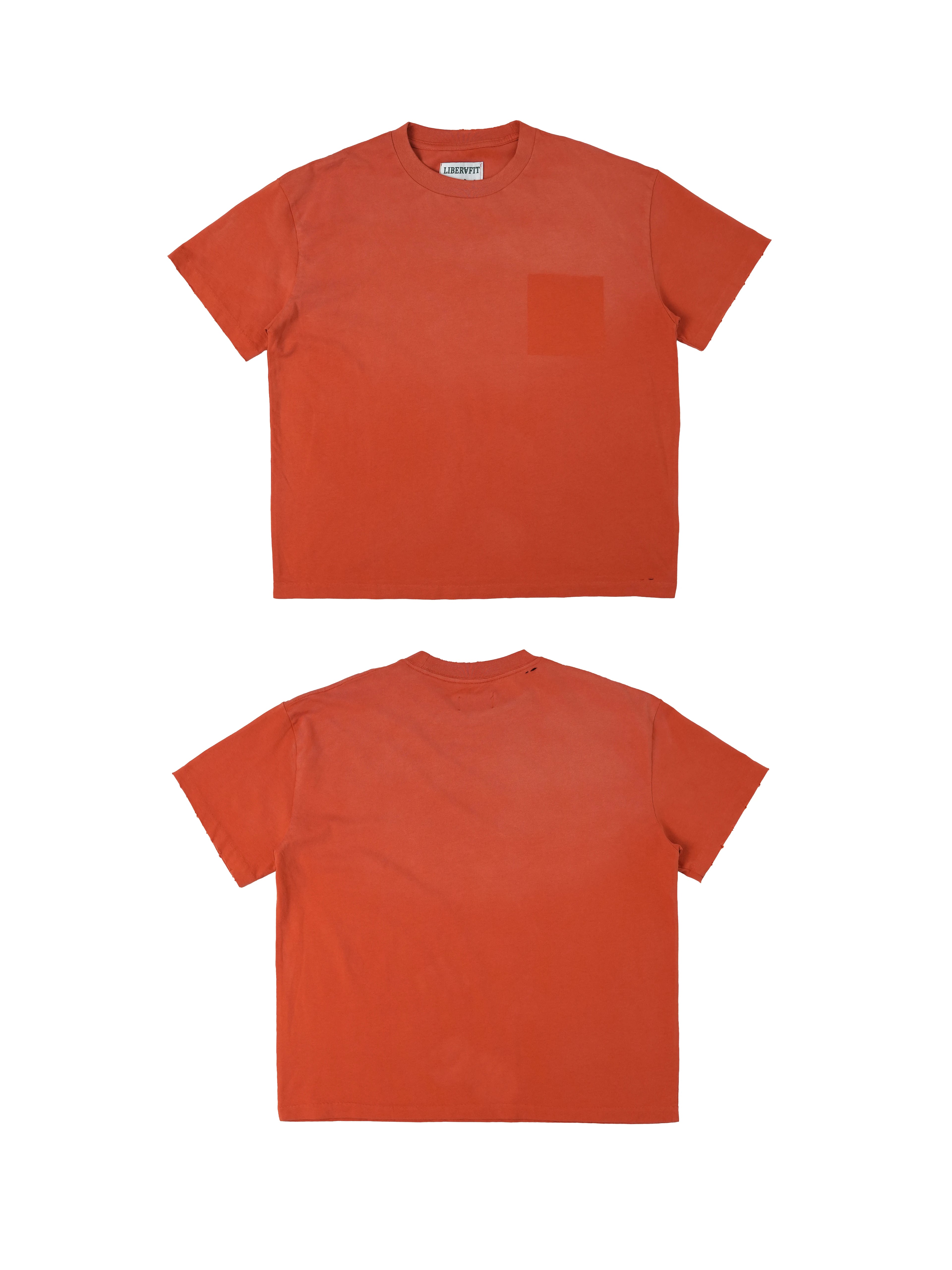 LIBERAFIT Simple Old Round Neck Casual Tee