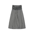 FUNKYFUN Splicing Pleated Plaid Dress