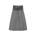 FUNKYFUN Splicing Pleated Plaid Bud Skirt