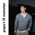 Papaslilmonster Fake Two Long-sleeved T-shirt Bottomed Knitted Sweater