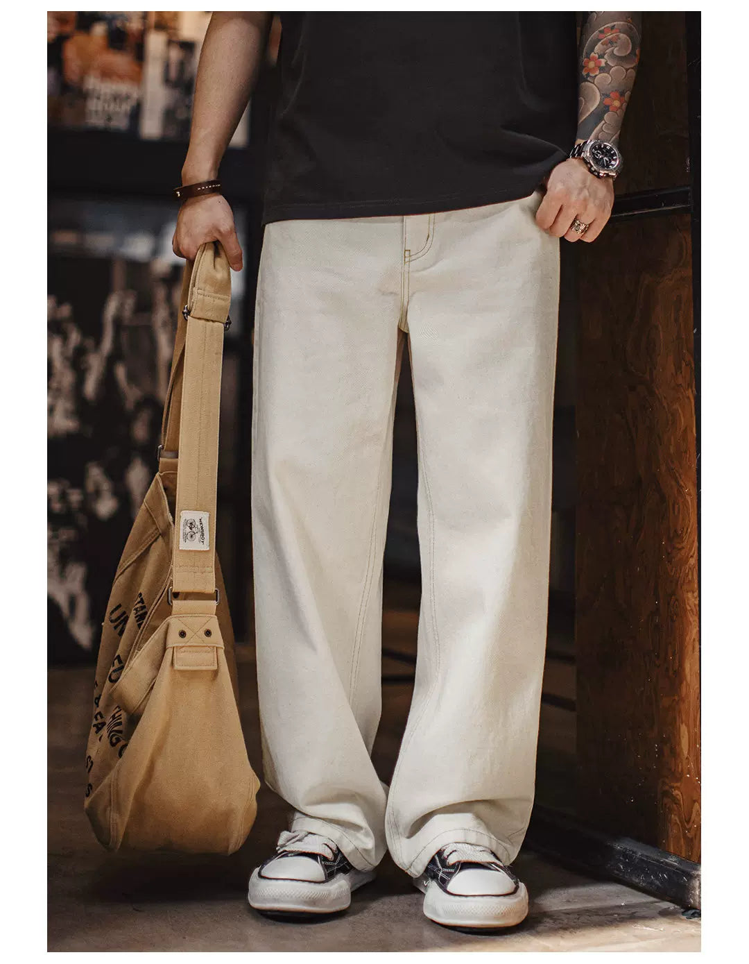 MADEN Vintage Straight Wide Leg Loose Jeans