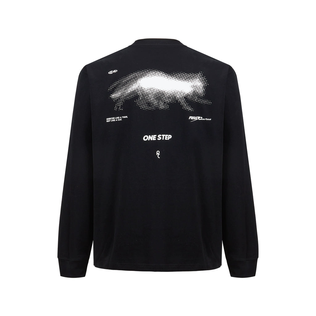 Remedy Phantom Cat Print Loose Long Sleeves