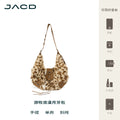 JACD Leopard Print Plush Shoulder Messenger Bag