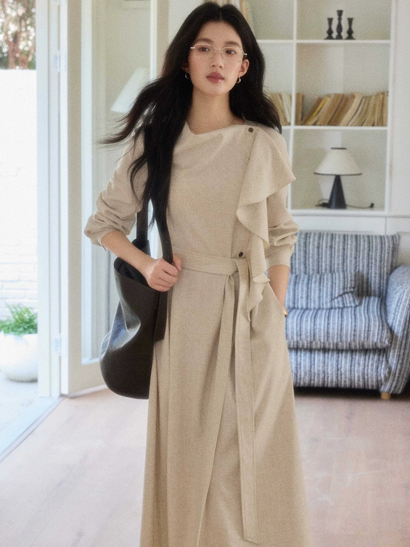 TYANG Ruffle Side Strap Dress
