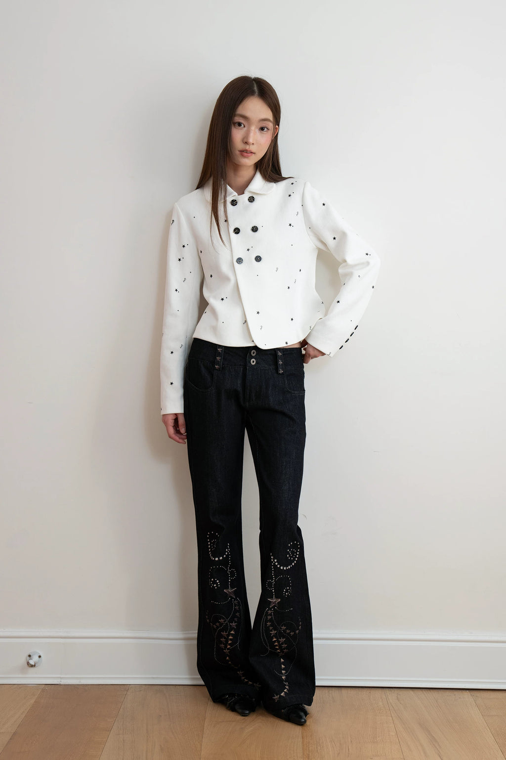 THELIGHT Star Floral Slim Jacket