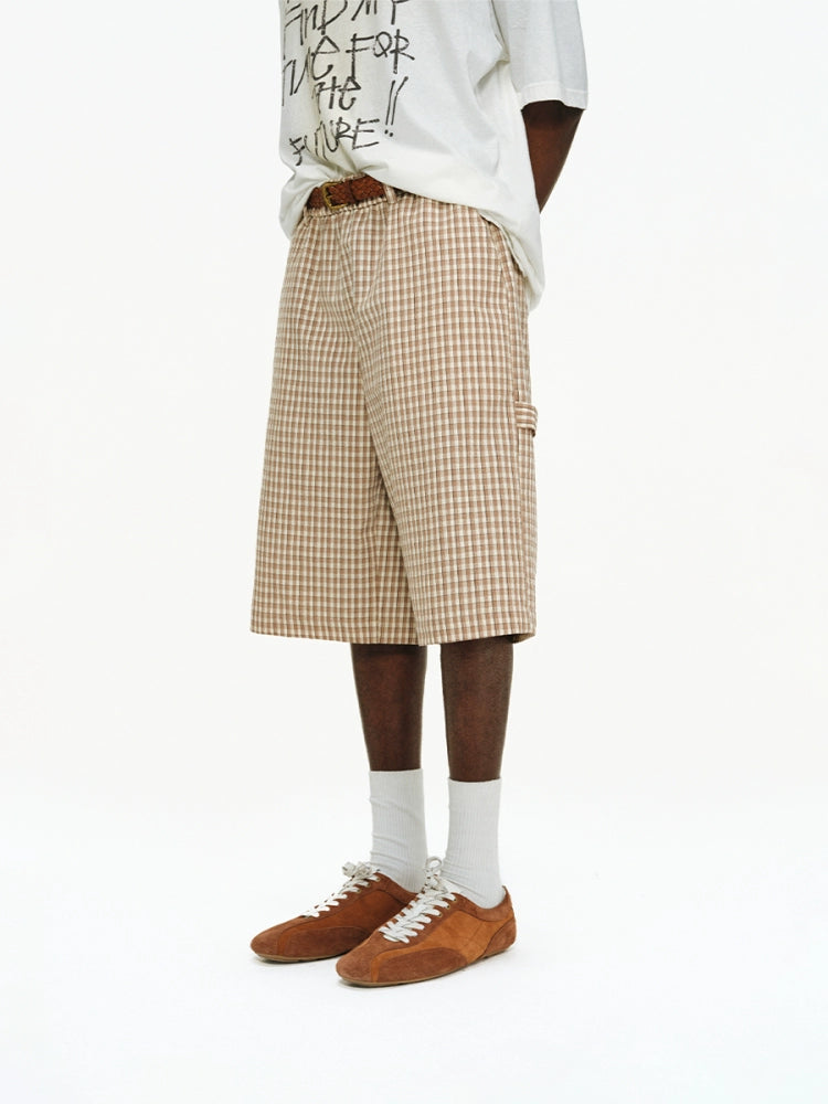 ATRY Retro Plaid Silhouette Pants