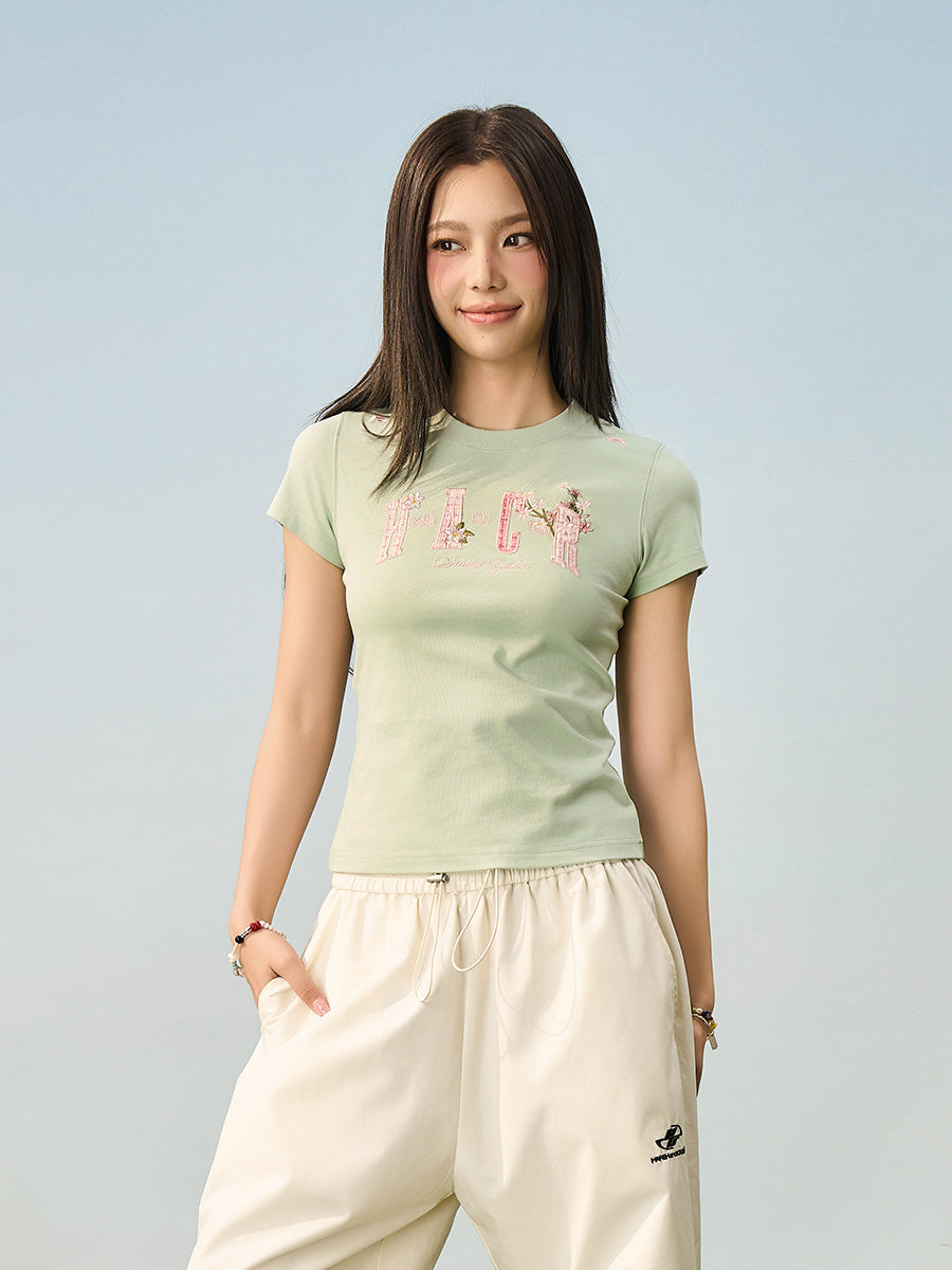 HACR Guava Small Fragrant Sticker Embroidery Tee