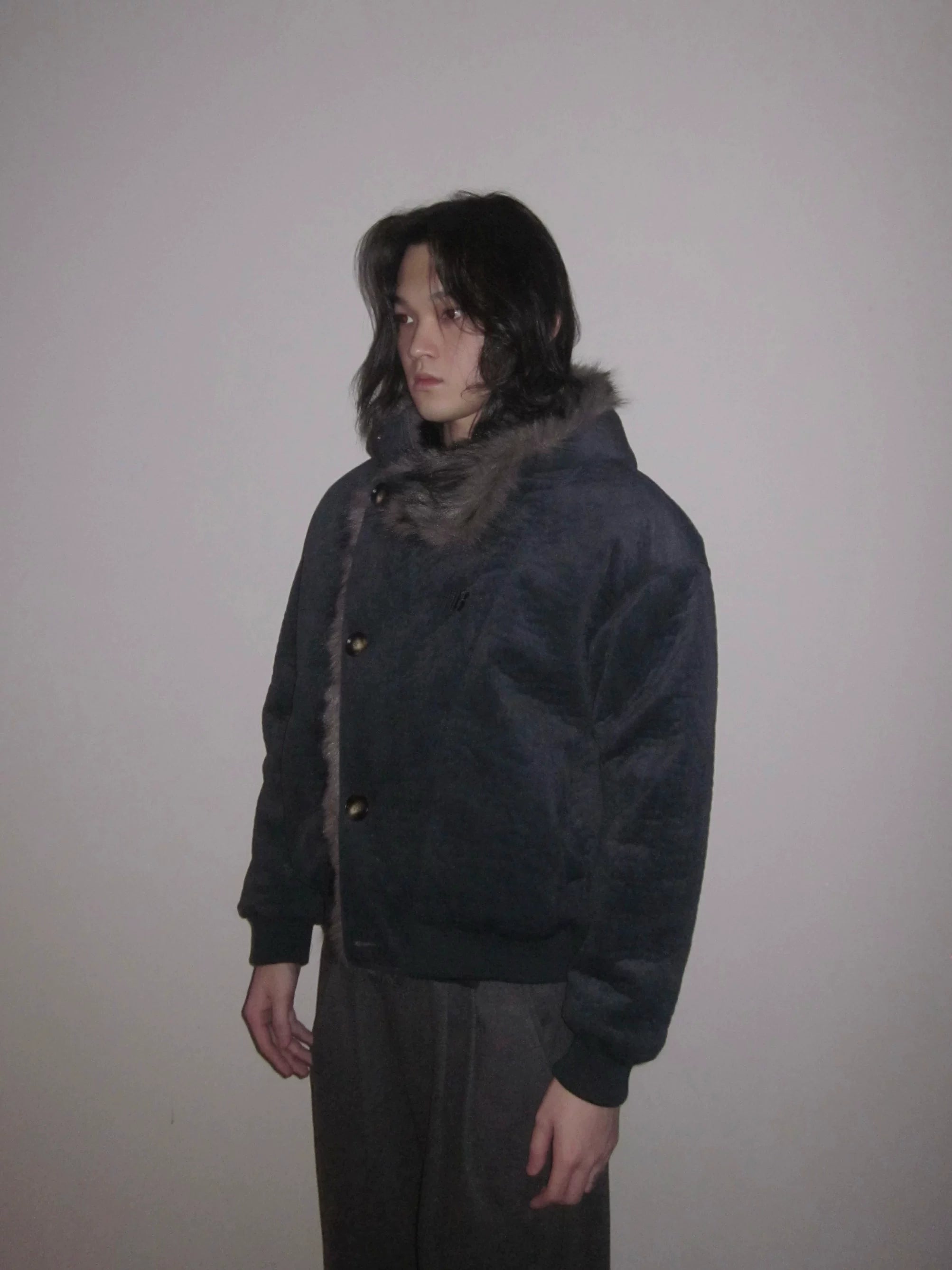 URRRGE Water Ripple Texture Seat Mountain Carving Fleece Jacket