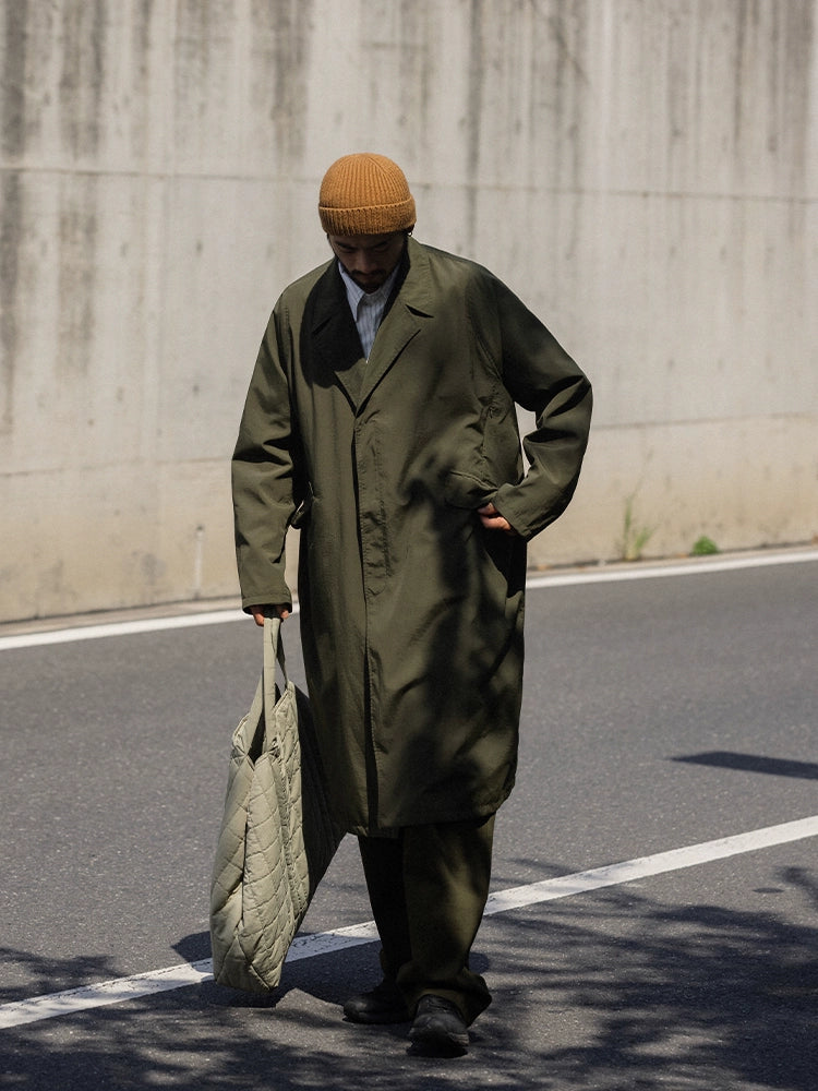 NOEARS Japanese Retro Ruffian Handsome Loose Silhouette Trench Coat