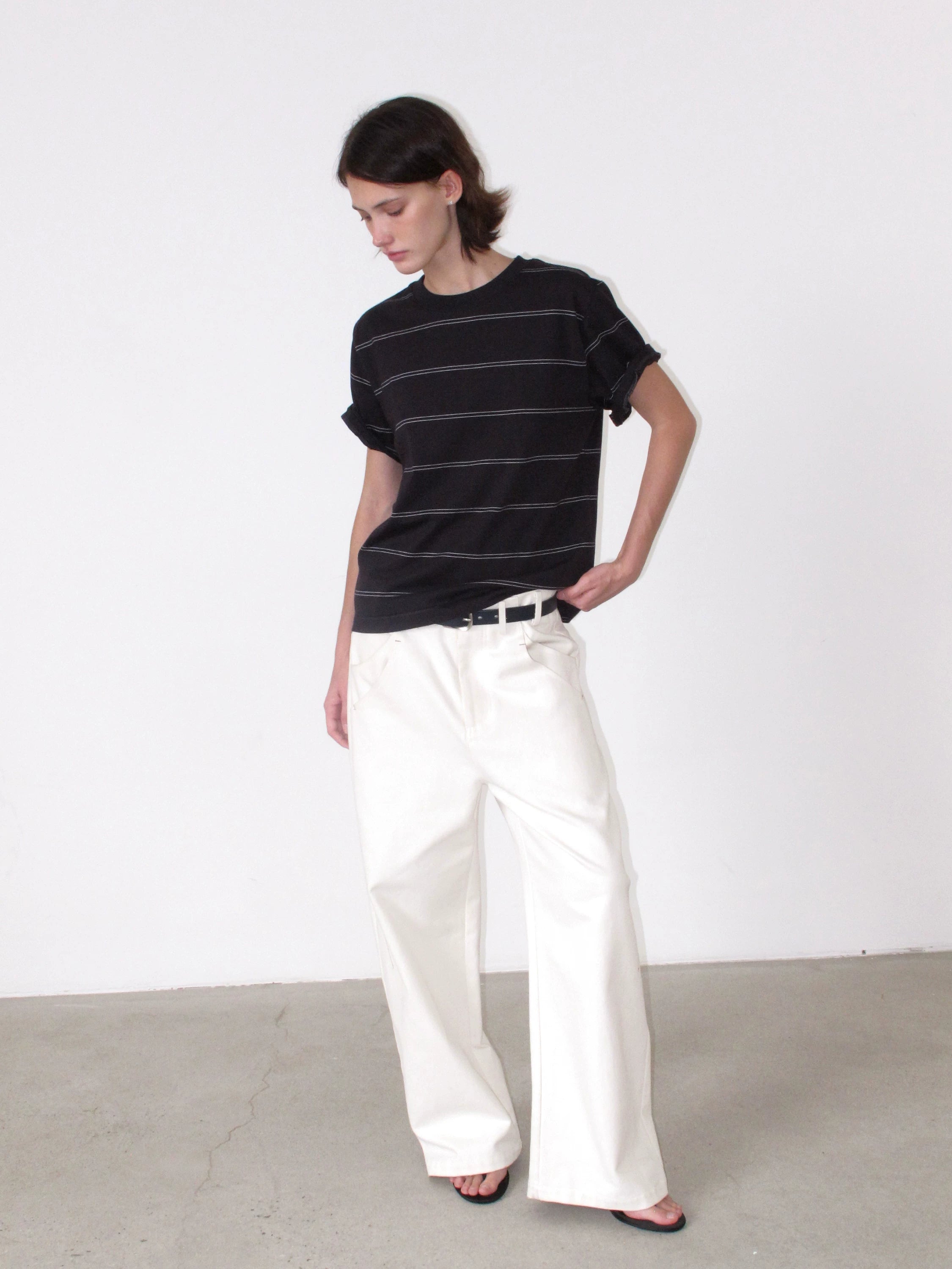 NOT UGLY Striped Lazy Loose Casual Tee