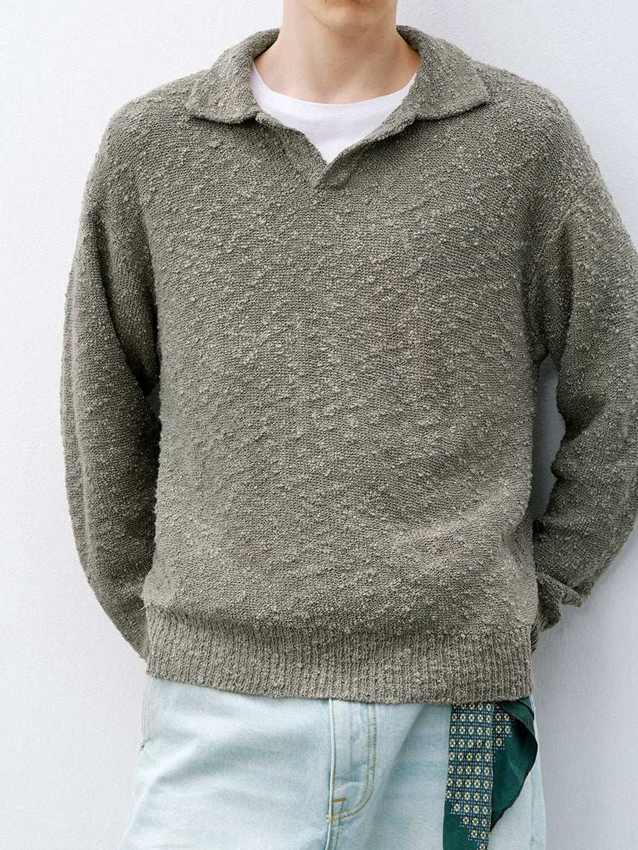 714Street old money long-sleeved polo shirt