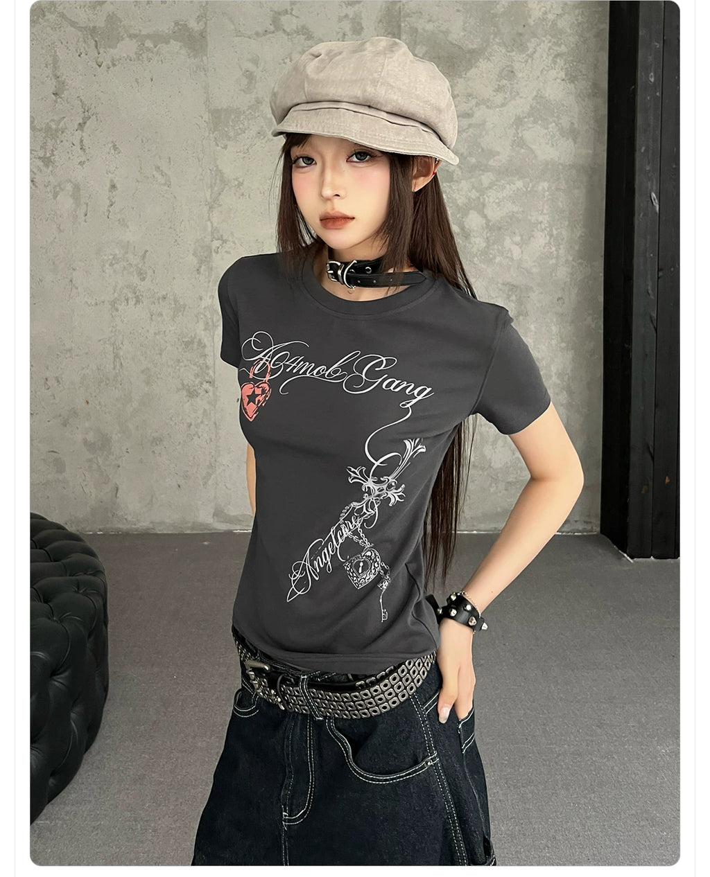 404MOB Slim Shoulder Slim Short Tee