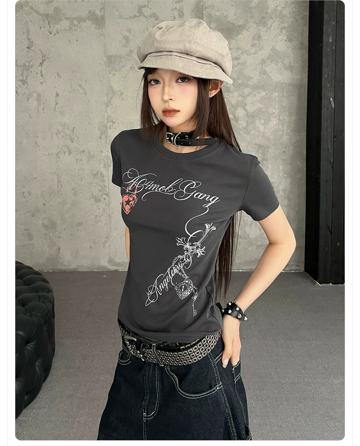 404MOB Slim Shoulder Slim Short Tee