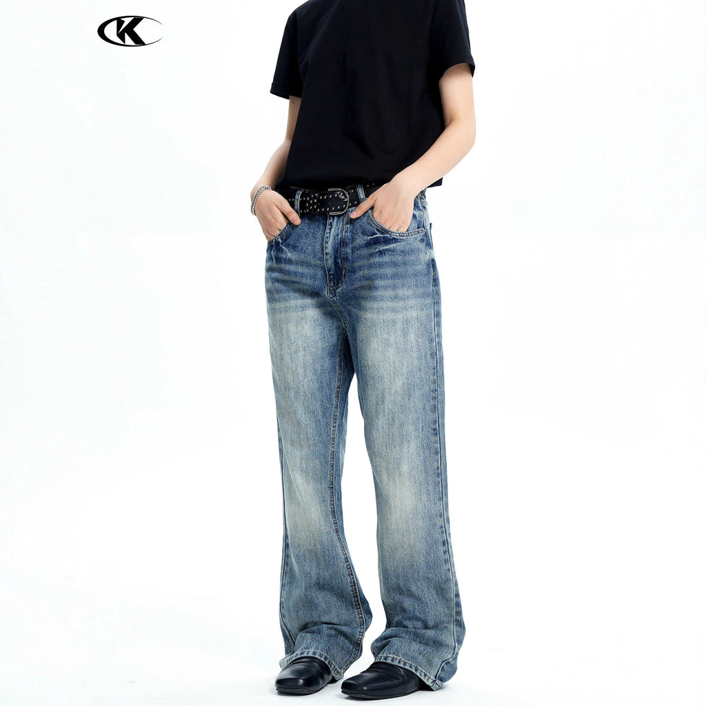 11KN Slim-fit Simple Loose Casual Jeans