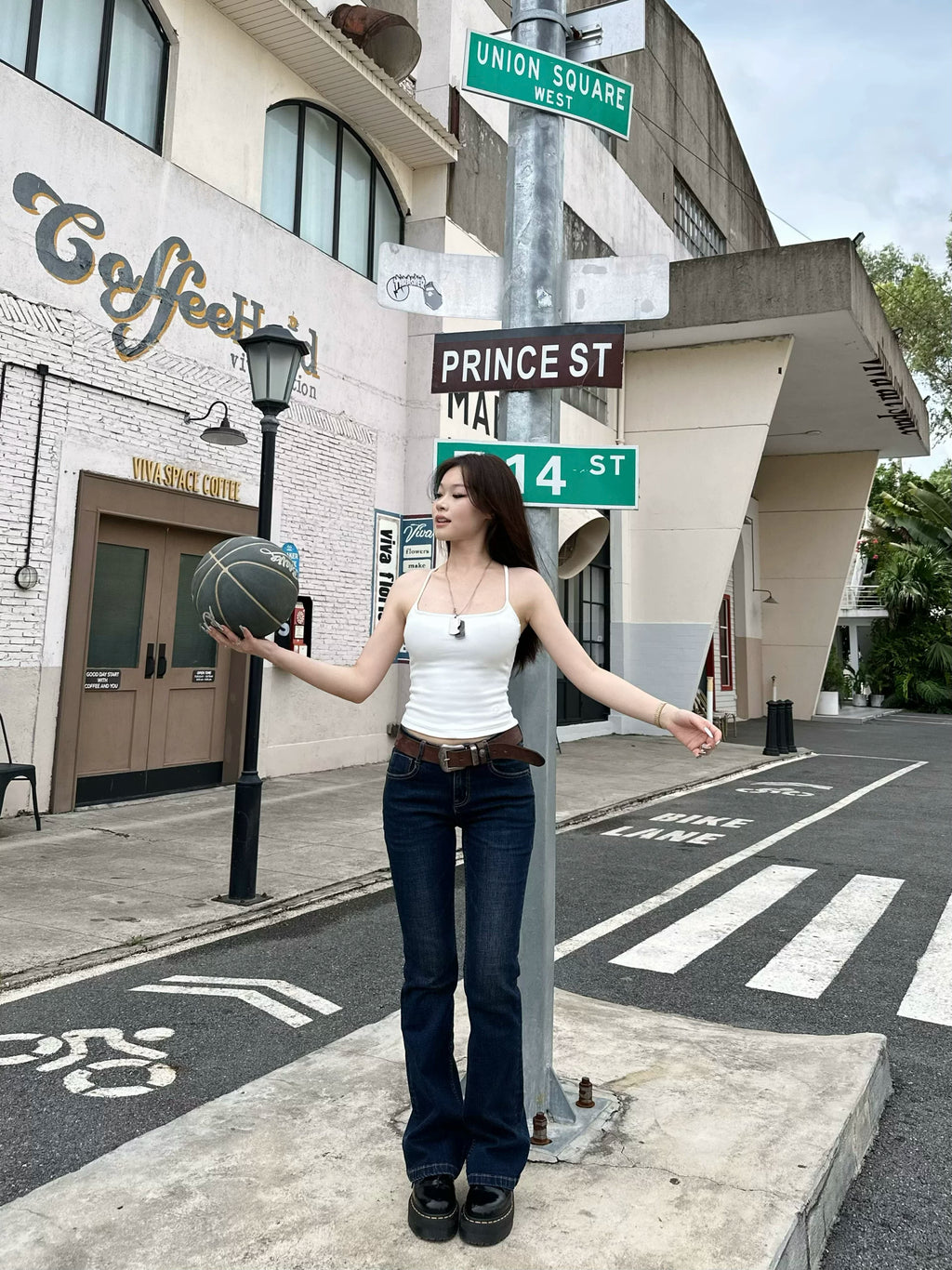 Popchee High Elastic Mid-waist Slim Jeans