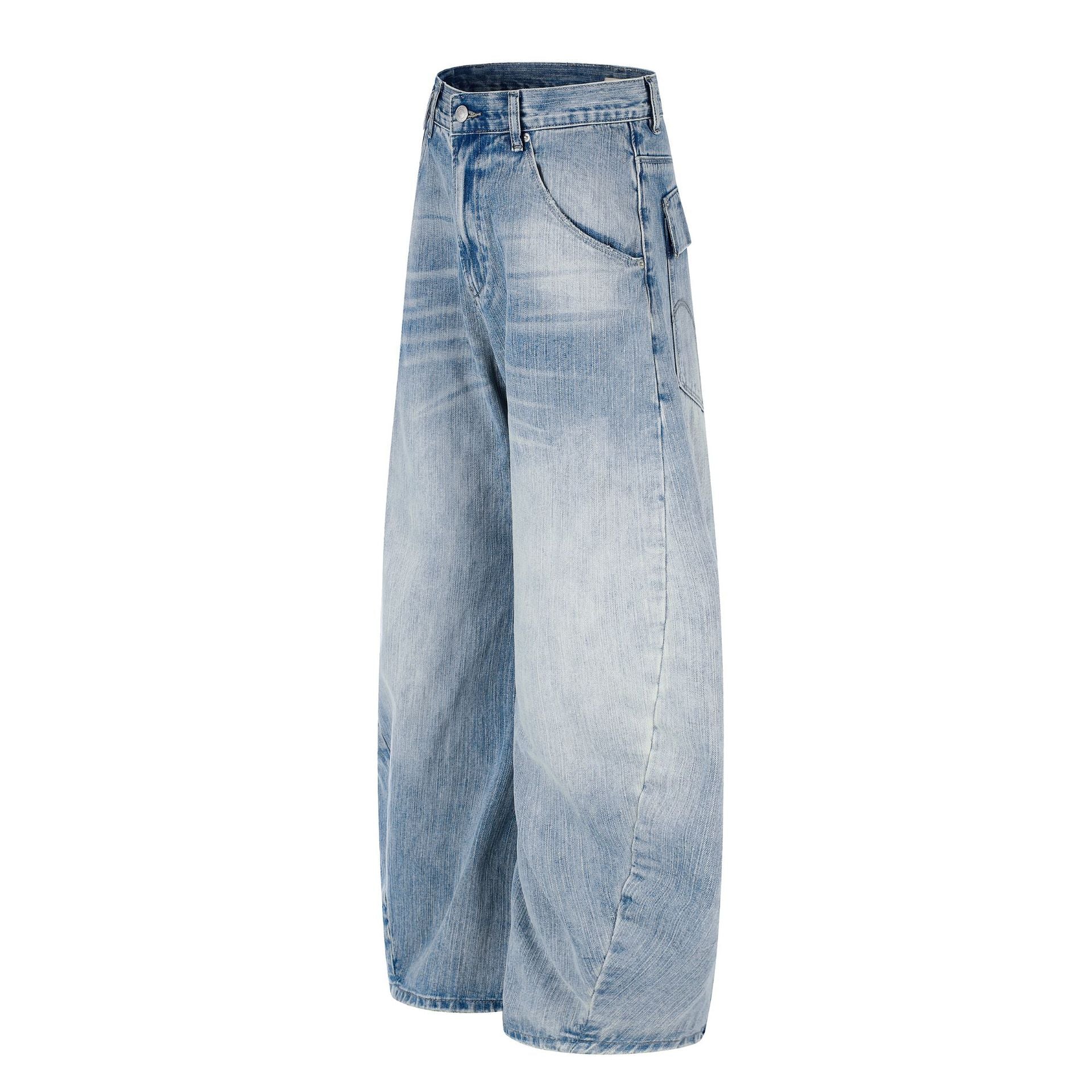 11KN Retro Loose Old Stitched Jeans