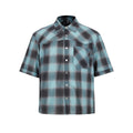 Remedy Loose Plaid Short Sleeve Shirt