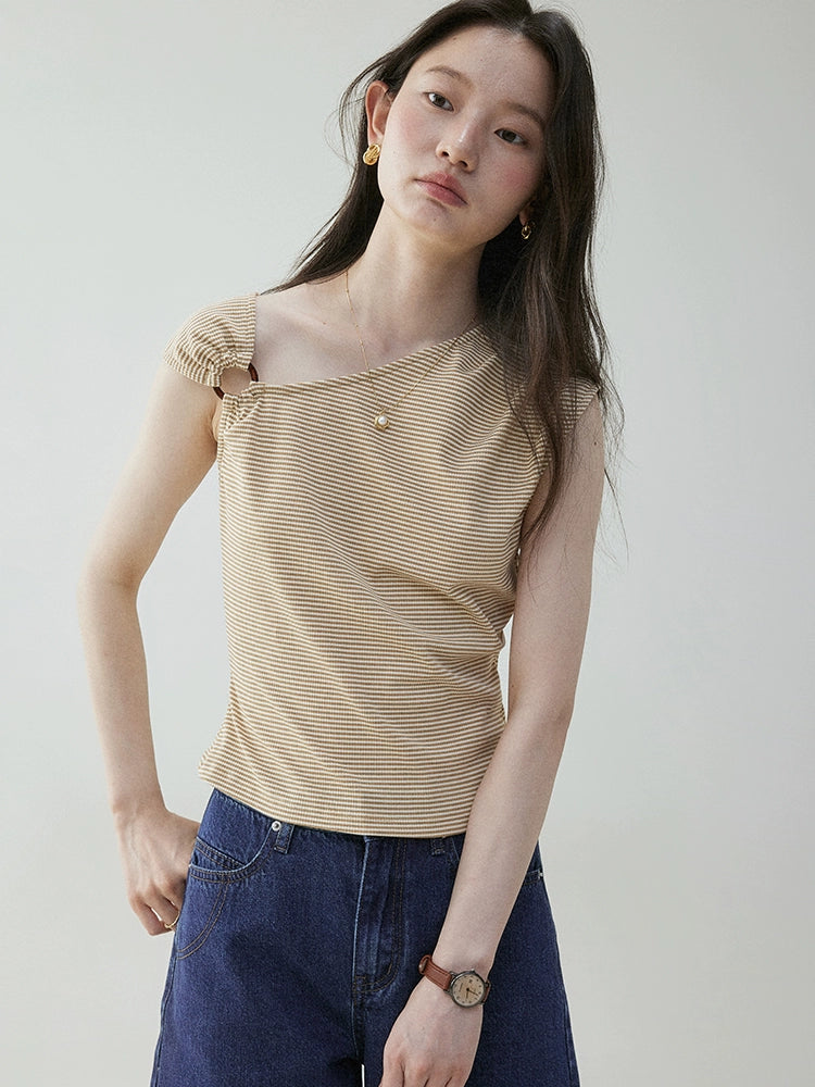 VOOE Irregular Striped Vest