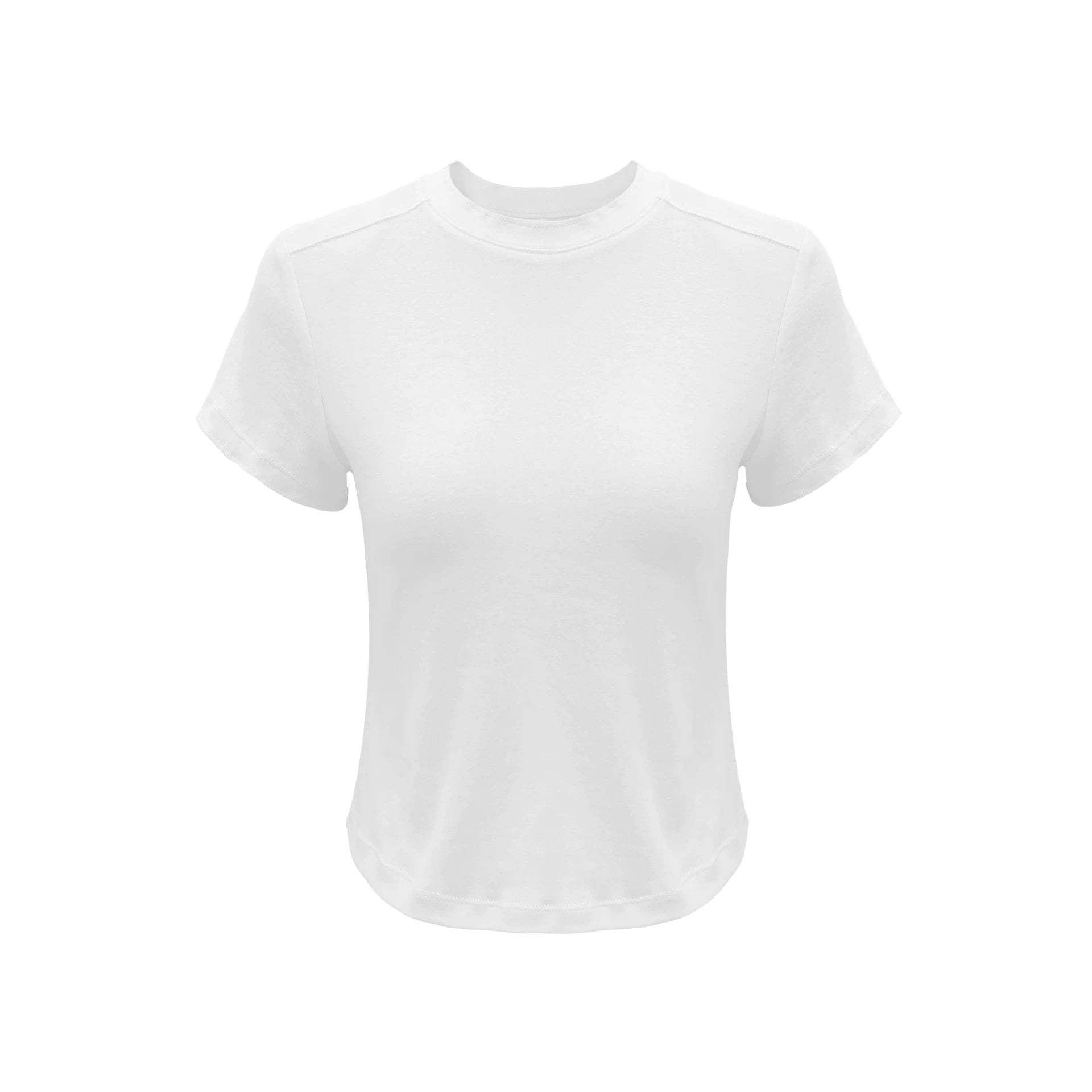 Veryrareme Short Front Shoulder Waist Casual Tee
