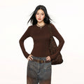 Cherry Melody Retro Primer Slim Slim Long Sleeves