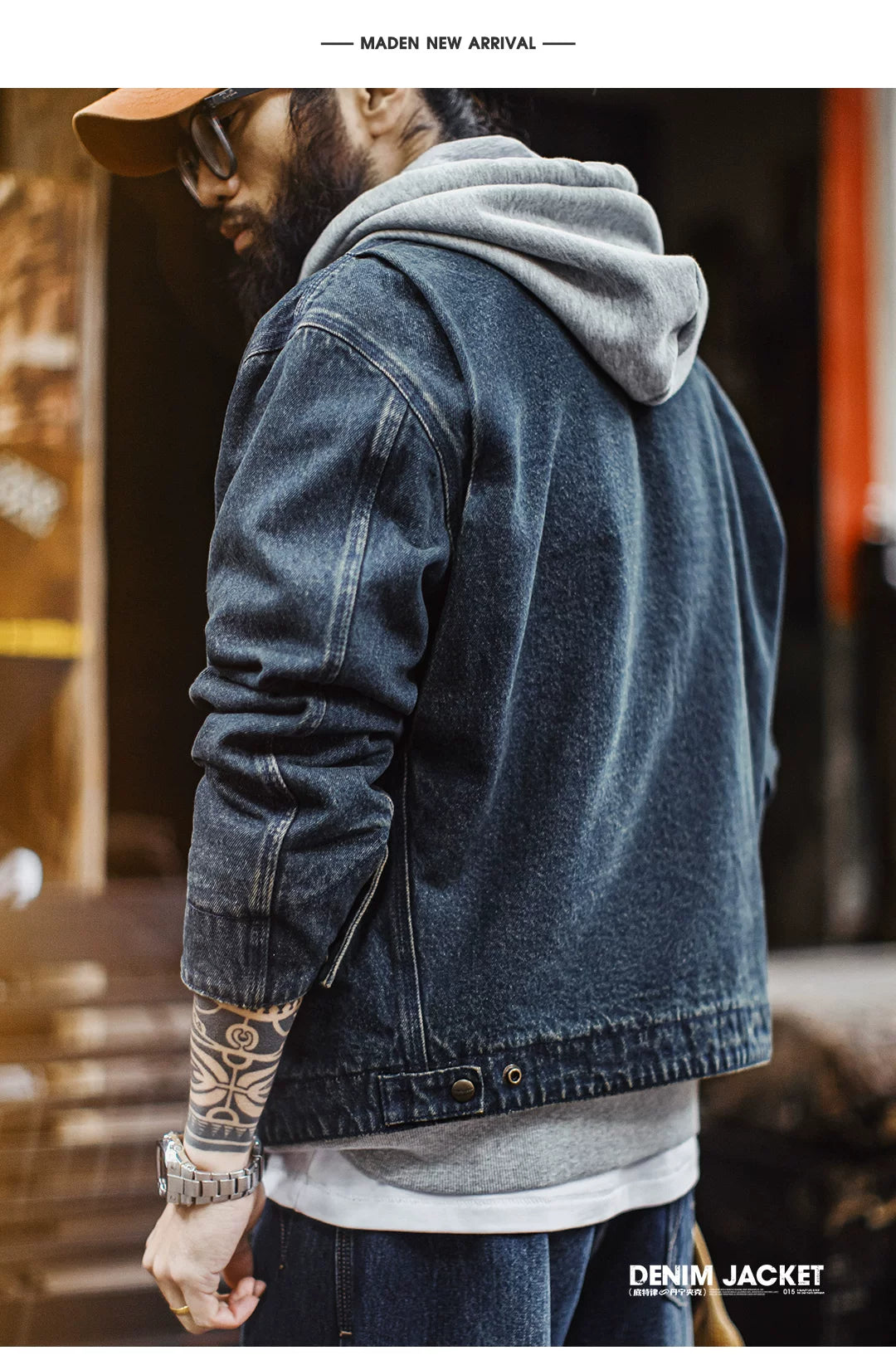 Madden Vintage Denim Detroit Casual Lapel Jacket