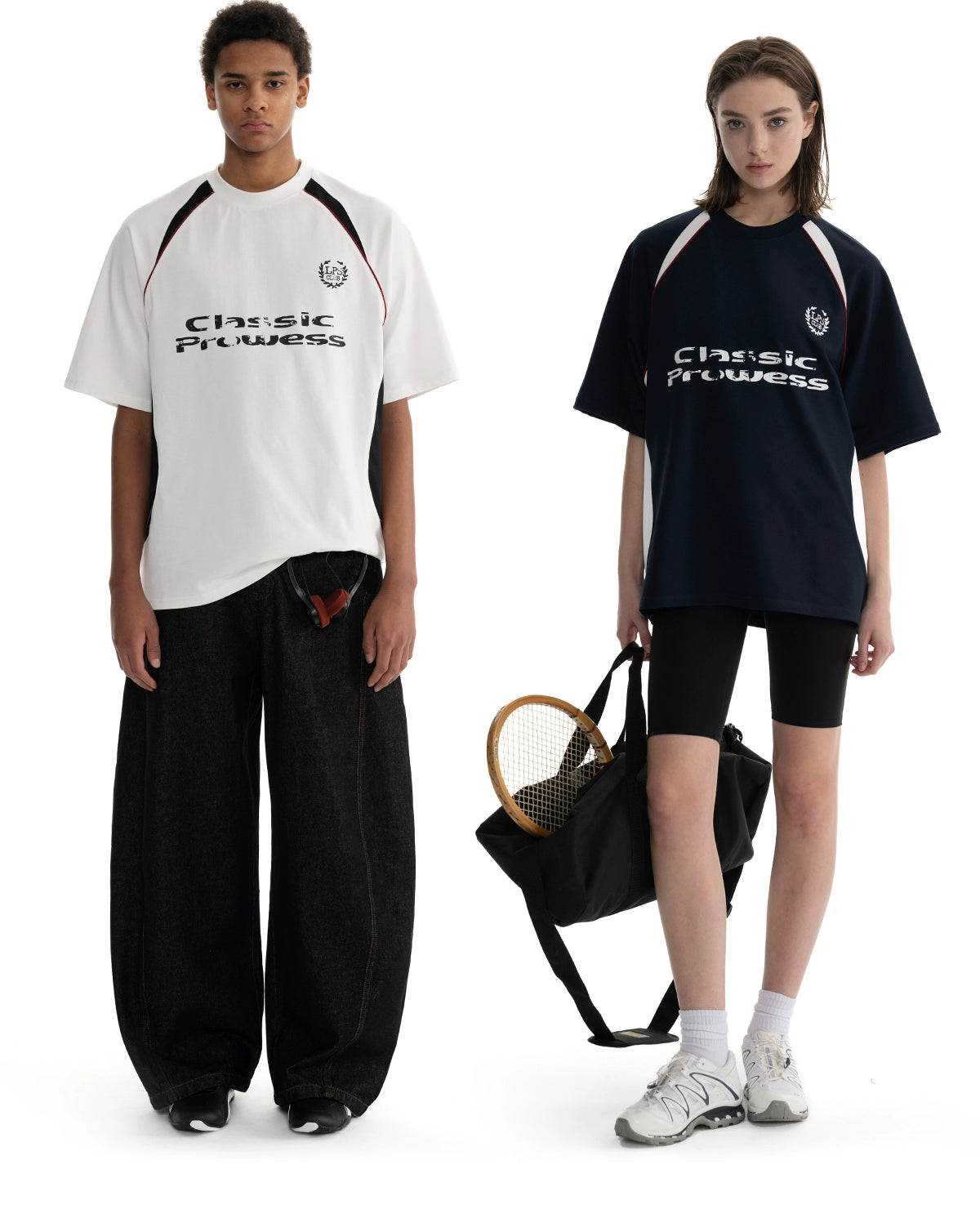 Loopsoon Color Matching Jersey Printed Tee