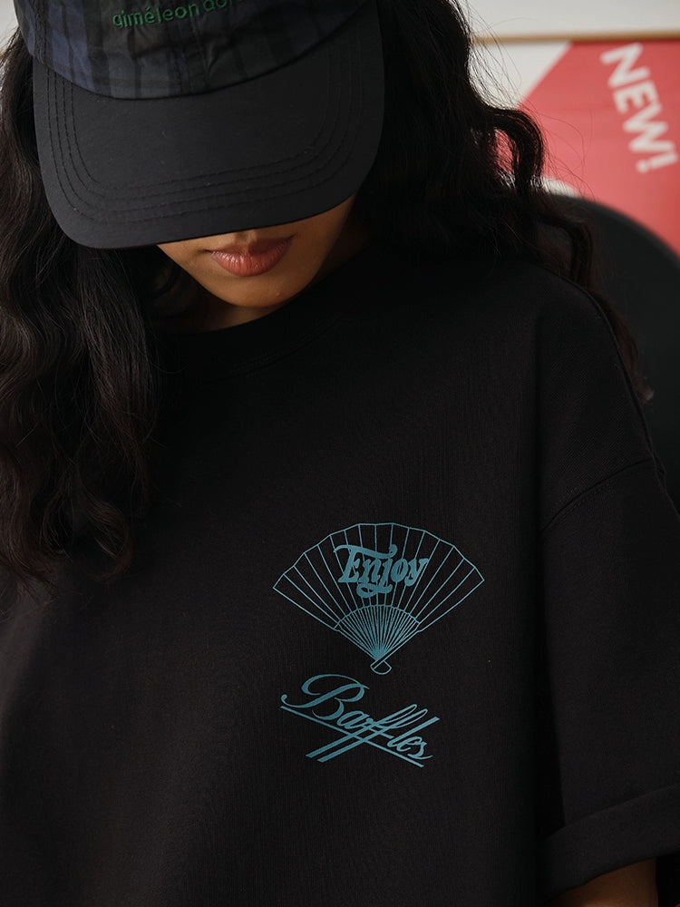 Battles Vintage Loose Casual Crew Neck Tee