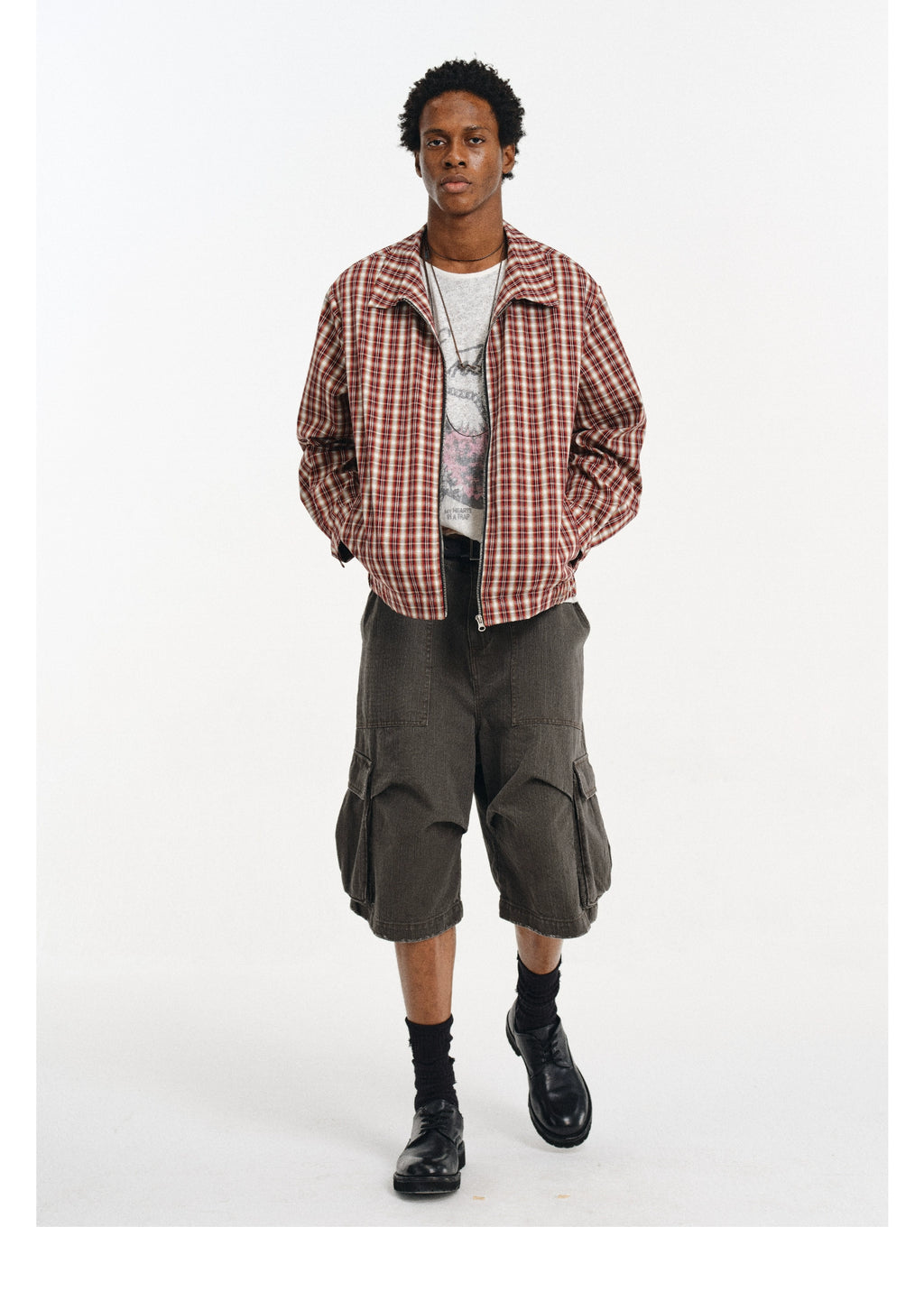 DIMC Casual Textured Plaid Jacket