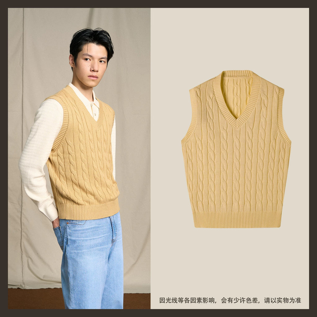CULTA College Vintage Twisted Knitted Vest