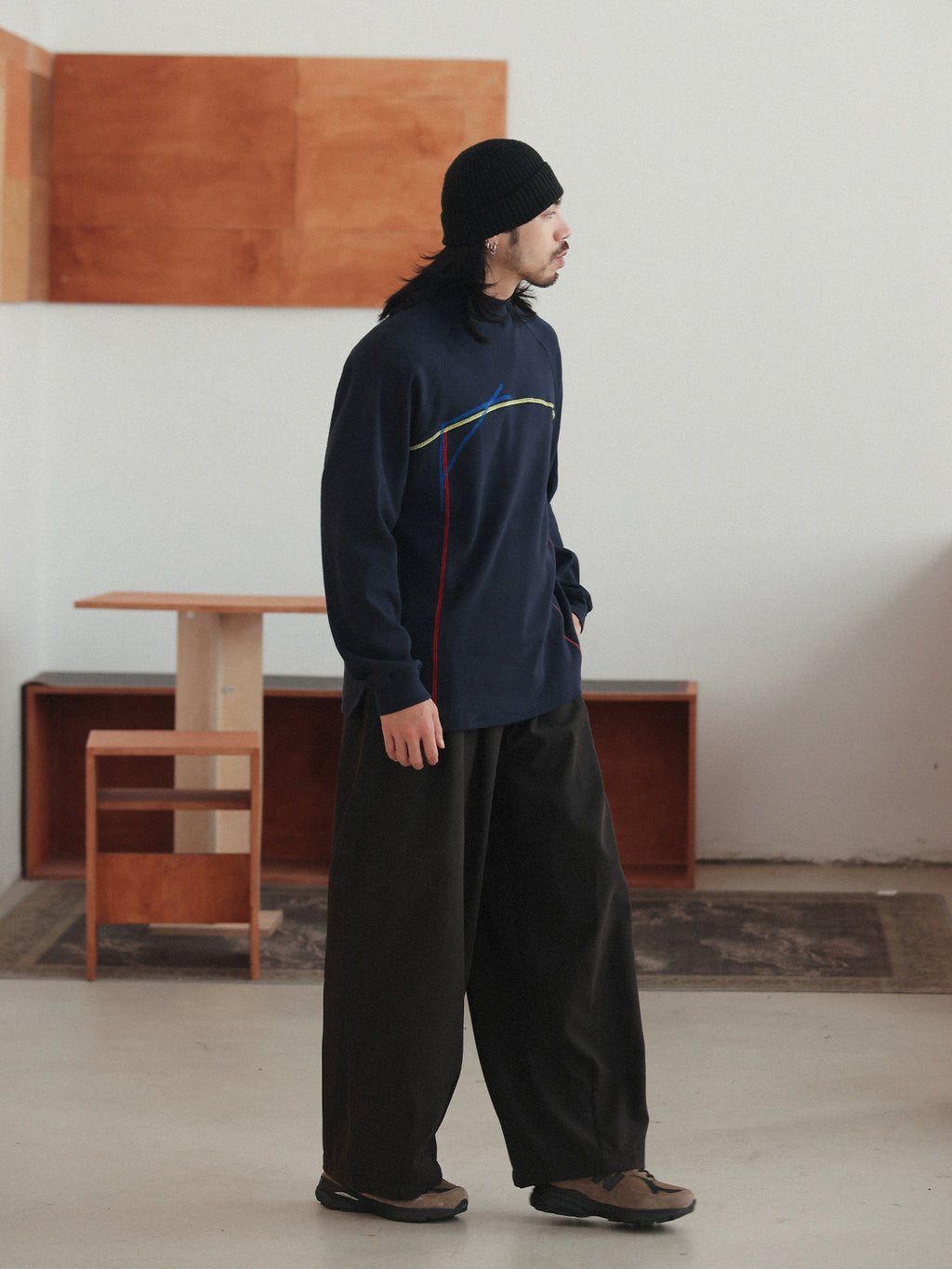 NOEARS Japanese Retro Semi-turtleneck Long Sleeves