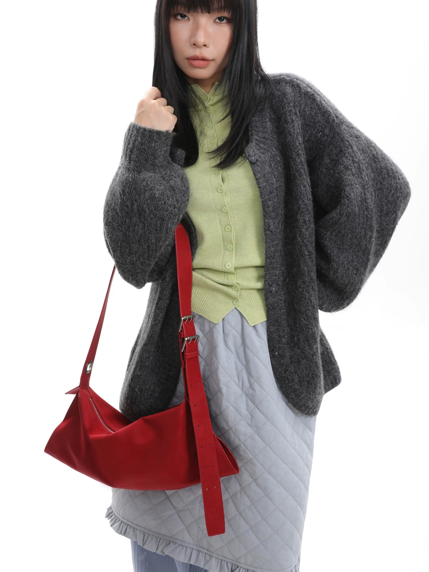 JANDRESS Soft Leather Crossbody Armpit Bag