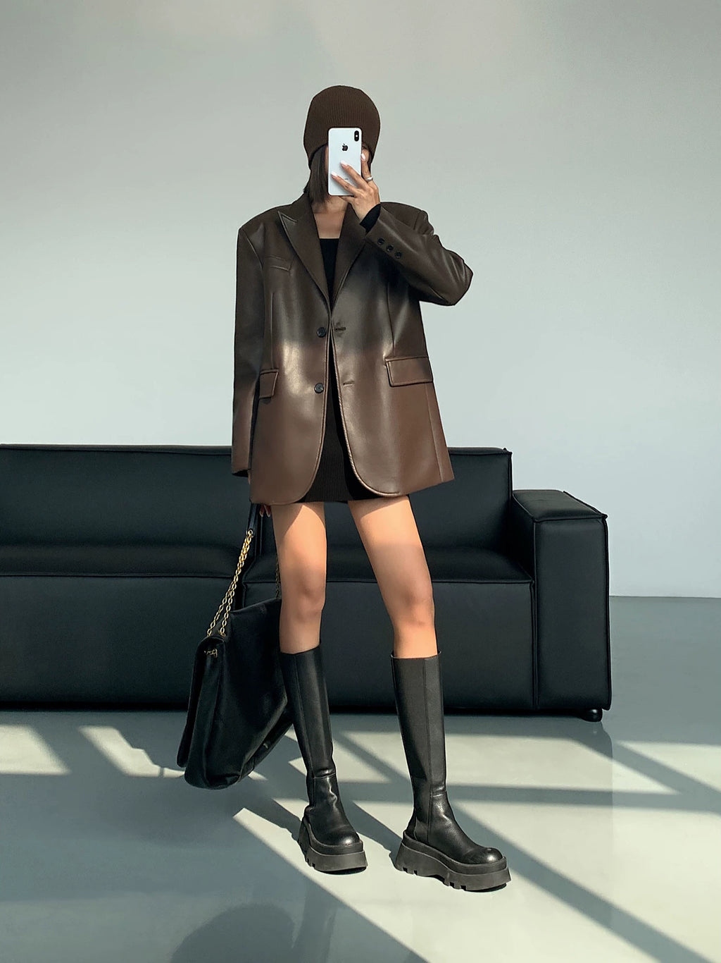 OUSPH Vintage Leather Jacket