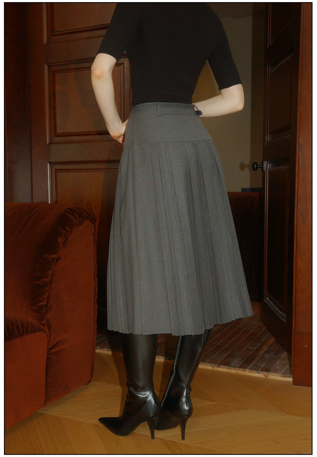 FINDYAWINGS Classic Vintage Pleated Skirt Skirt