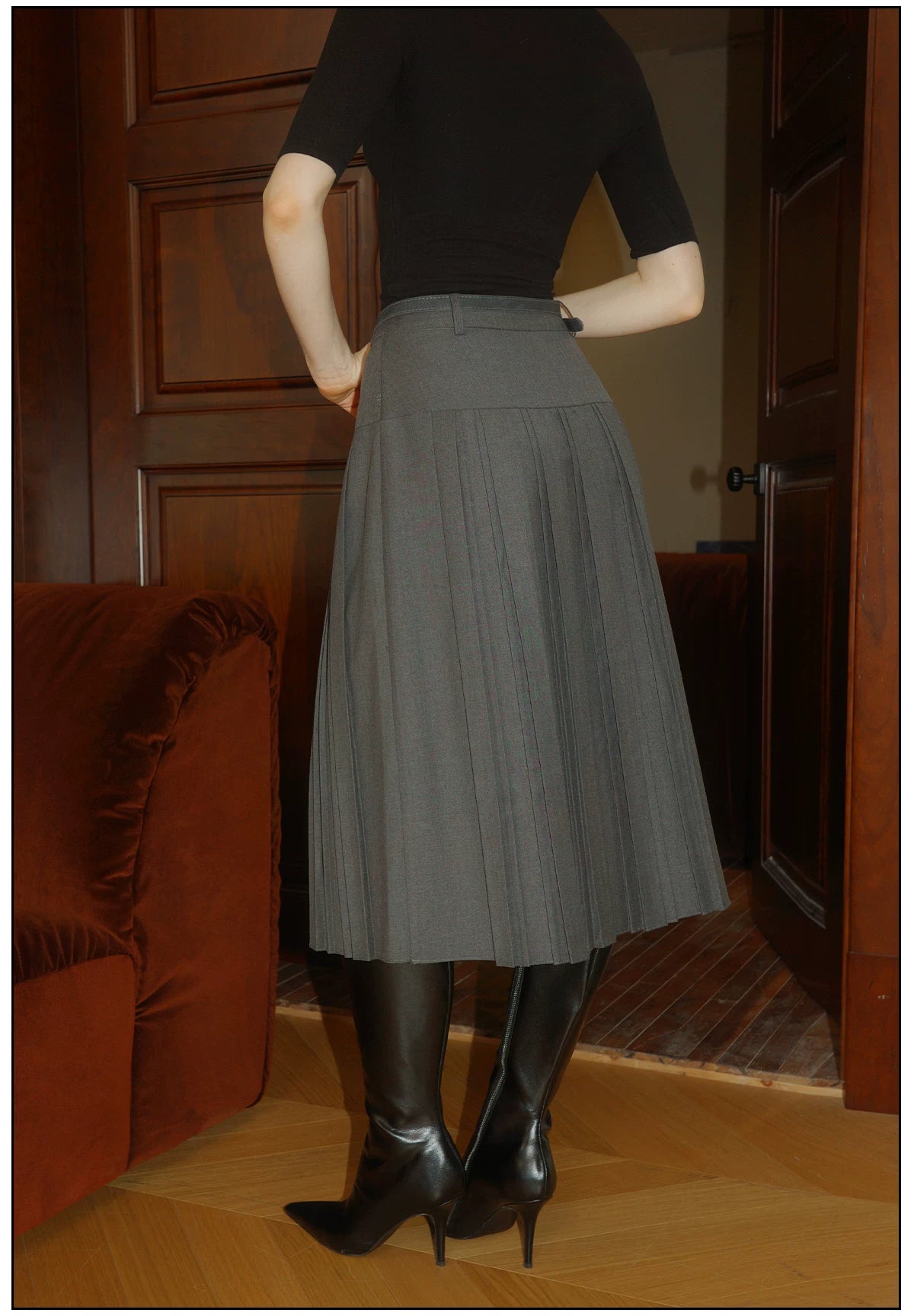 FINDYAWINGS Classic Vintage Pleated Skirt Skirt