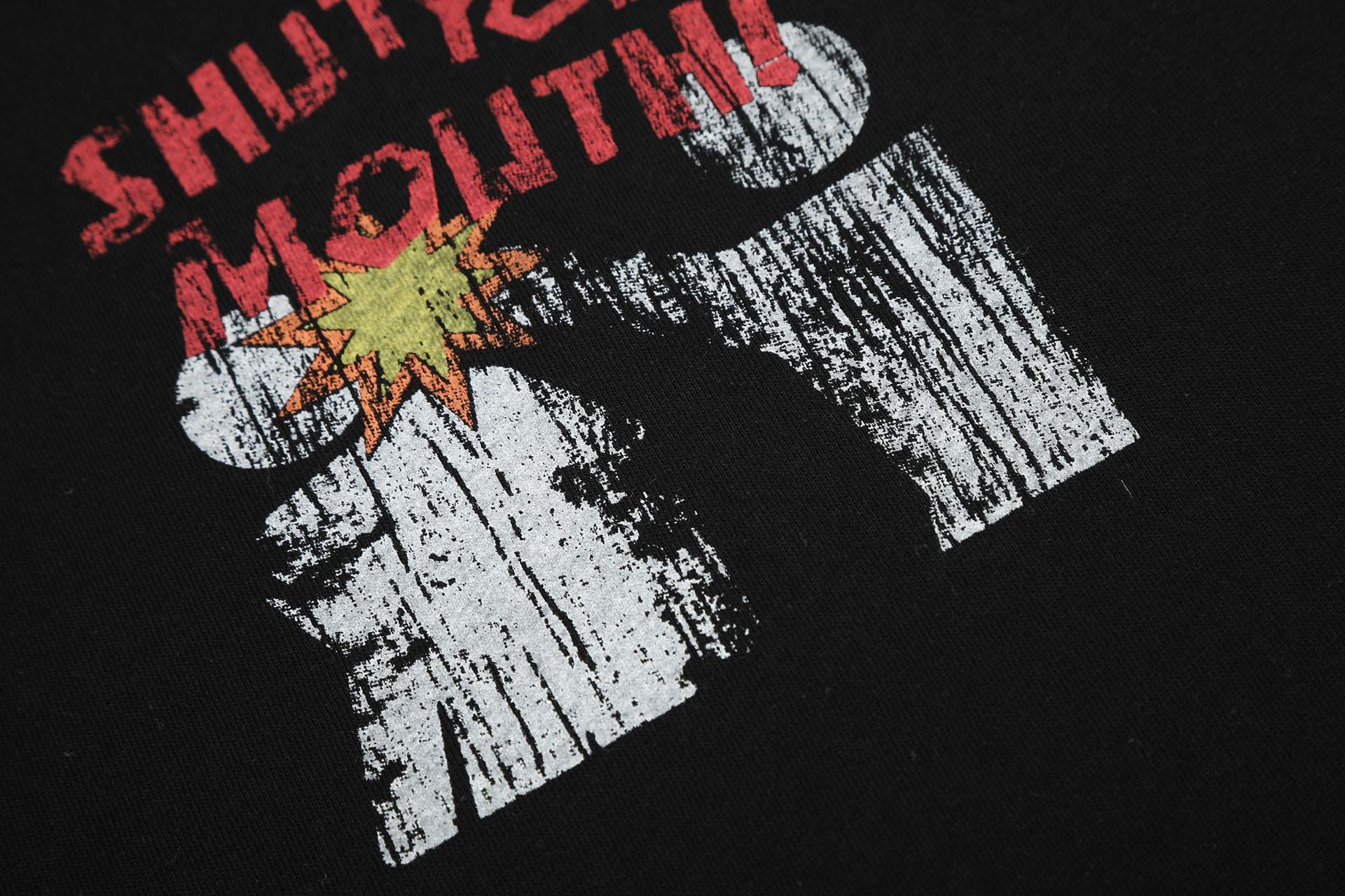 11KN Vintage Loose Letter Print Casual Tee