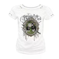 PAIKI Slim Body Front Shoulder Casual Tee