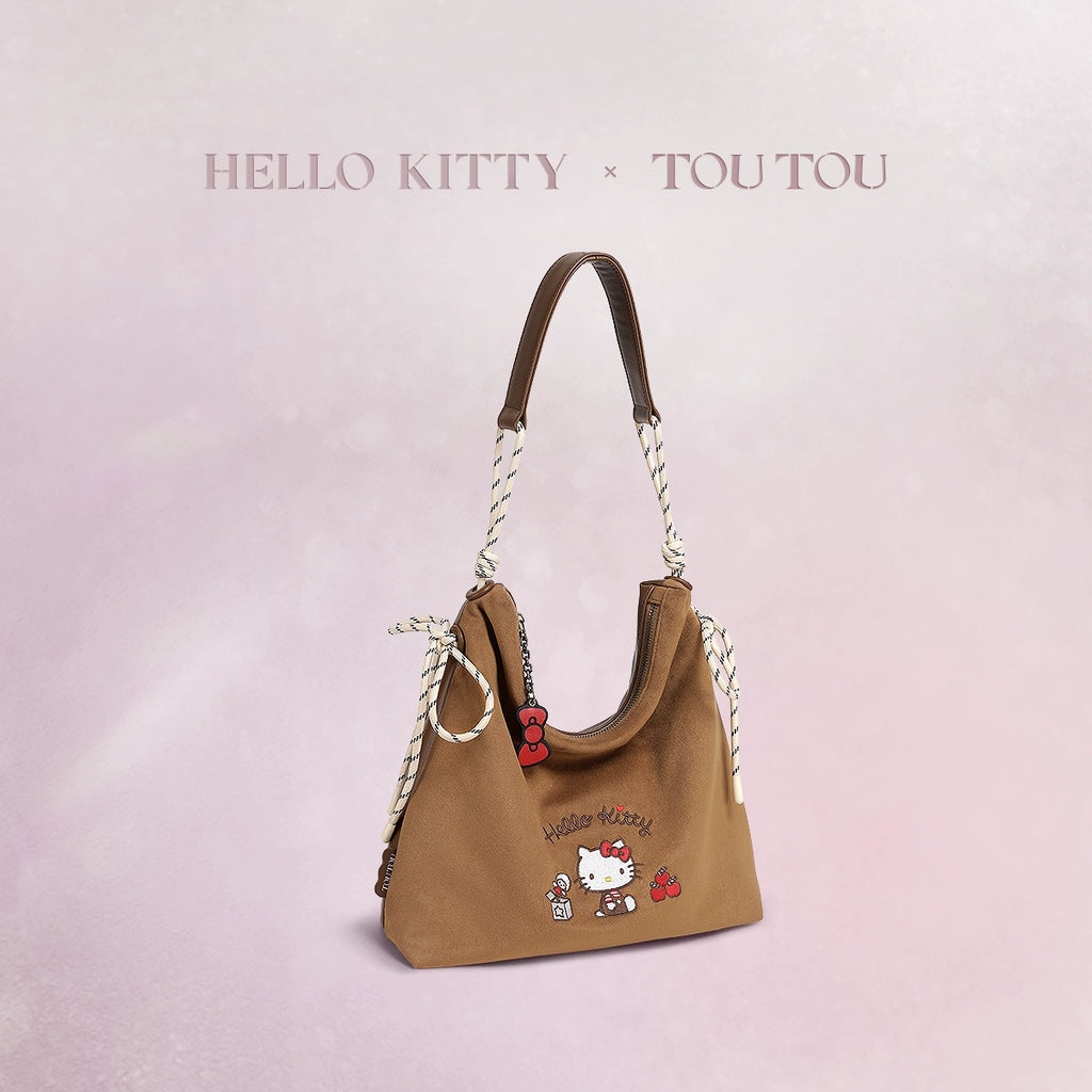 TOUTOU Hellokitty Suede Shoulder Armpit Bag