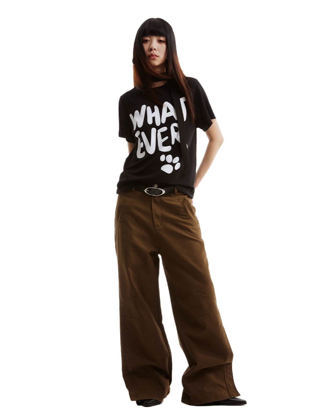 FUNKYFUN Hand-drawn Font Printed Tee