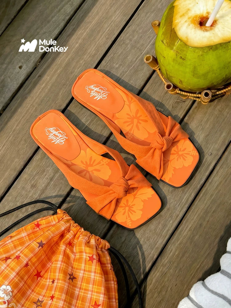 Donkey Wedges with Bow and Sandals