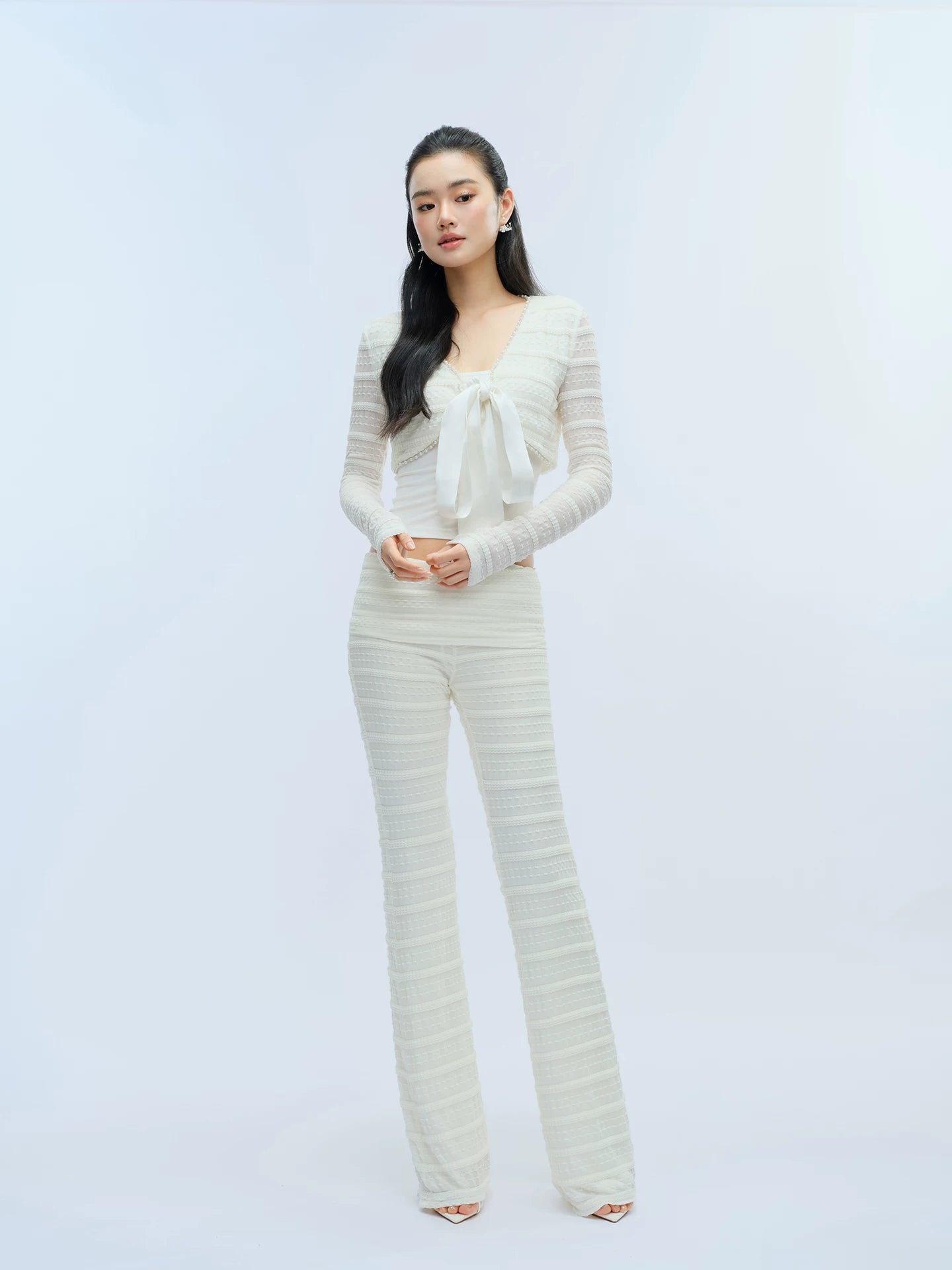 J TheChosen Strap-on Knitted Cardigan Casual Pants Set