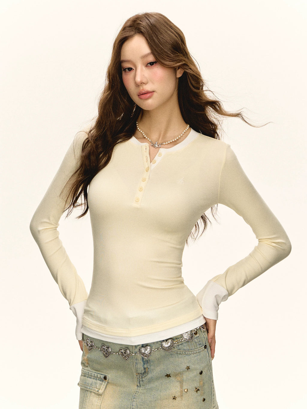 Ariseism Casual Leave Two Slim Long Sleeves