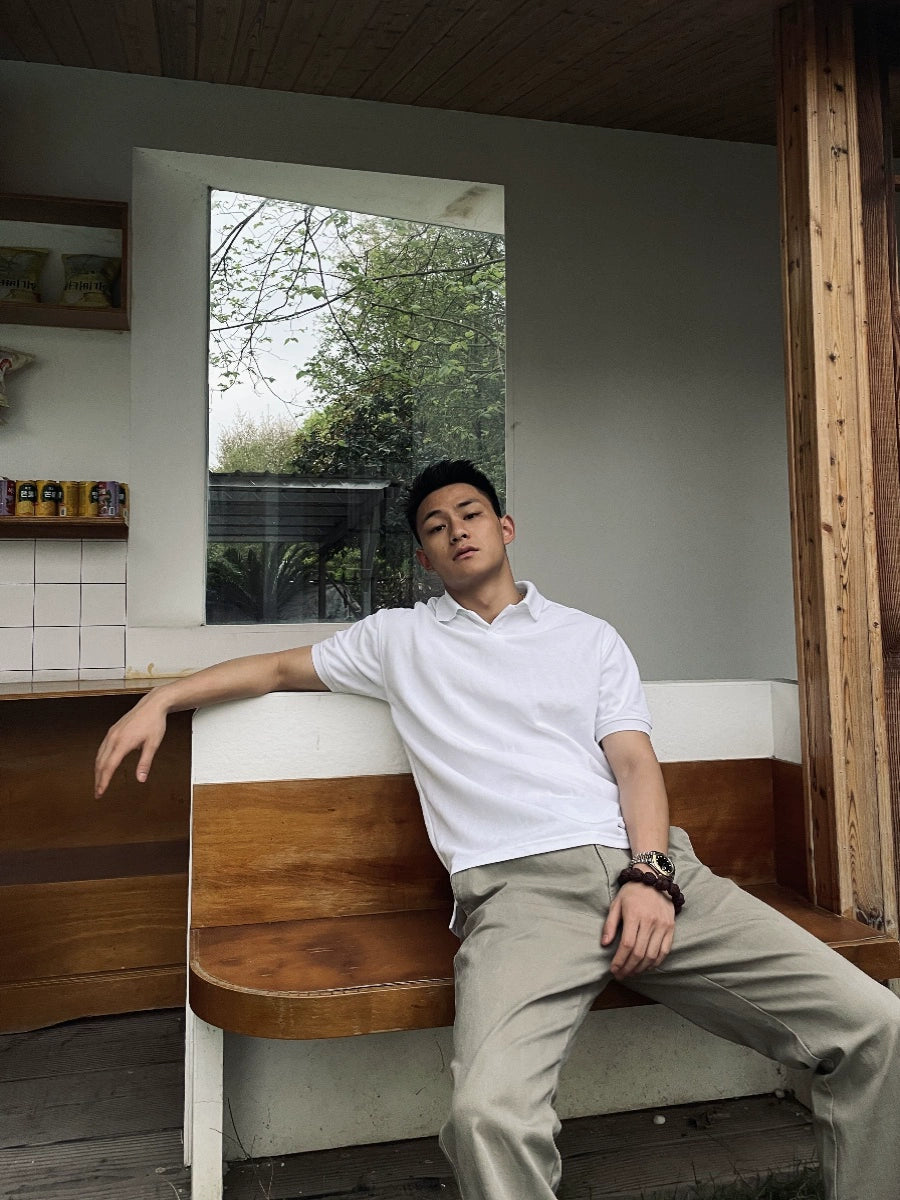 GTAL Simple Lapel Light Business Slim Tee